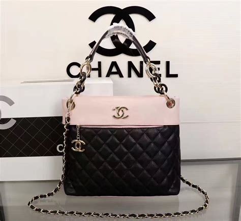 sac chanel rose et noir|sac Chanel second main.